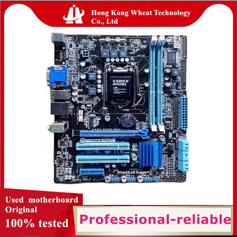 Scheda Madre Intel H55 P7H55-M Plus Usata Scheda Madre Desktop Originale Lga 1156 Lga1156 Ddr3 8Gb Usb2.0 Sata2