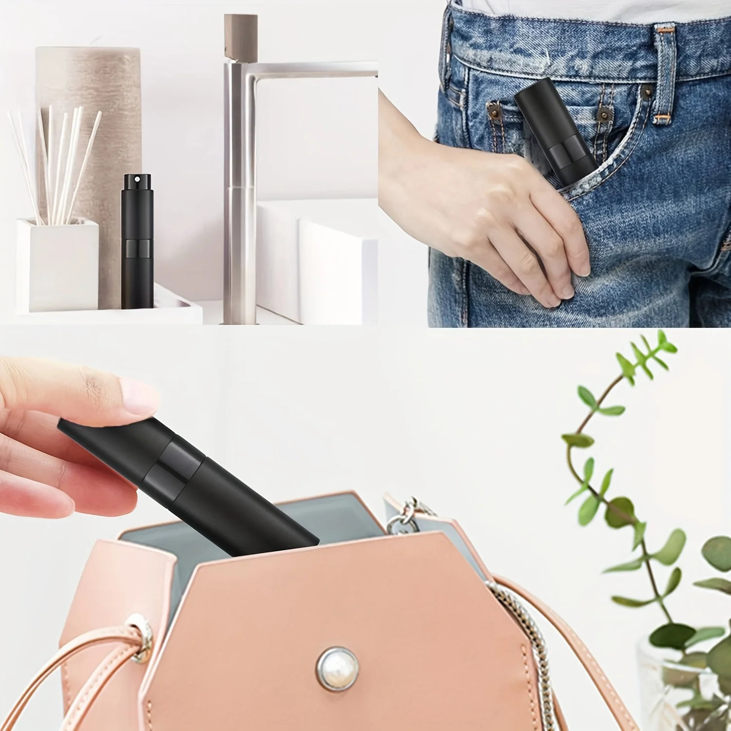 1/3 Piece 8ml Perfume Spray Bottle, Refillable, Travel, Easy Spray, Empty Cologne Dispenser, Portable Sprayer