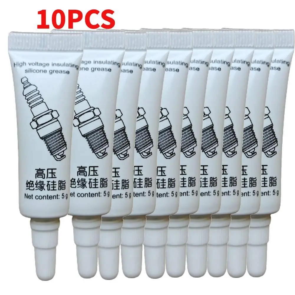 10PCS Automobile Spark Plug High Voltage Insulating Grease Corrosion Low Grease Ignition And Silicone High Resistance Coil Tempe