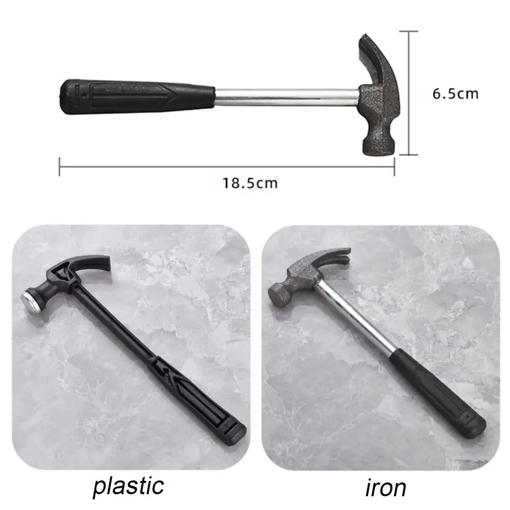 Durable Craft DIY Woodworking Mini Hammer Metal Iron Plastic Repair Horn Hammer Multitool Small Hand Tool Wall Nail 6