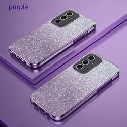 Luxury Gradient Glitter Plating Silicon Protective Back Cover - A73 (4G 5G) (Purple)