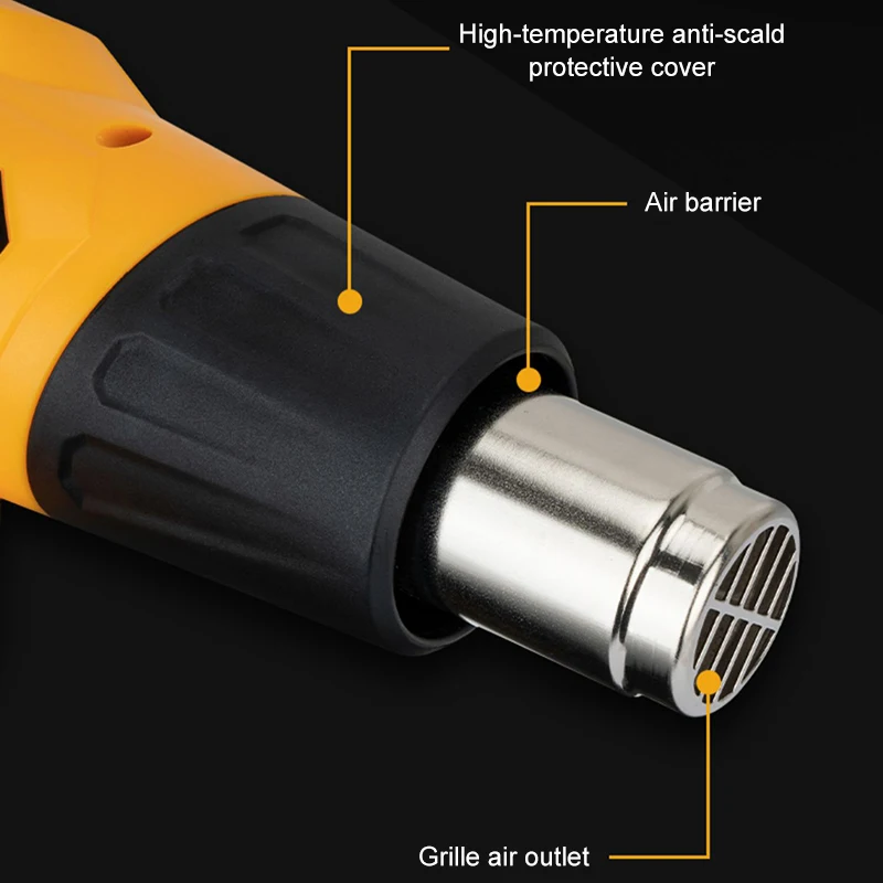 WYNNS 2000W Heat Gun Professional Hot Air Gun Adjustable Temperature 50-600 for DIY Stripping Paint Shrinking PVC Tool and Home 5