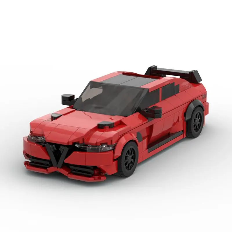 

MOC Romeo Giulia Quadrifoglio GTAm Speed Champions Sports Cars Building Blocks Bricks Set Kids Toys Gifts For Boys And Girls