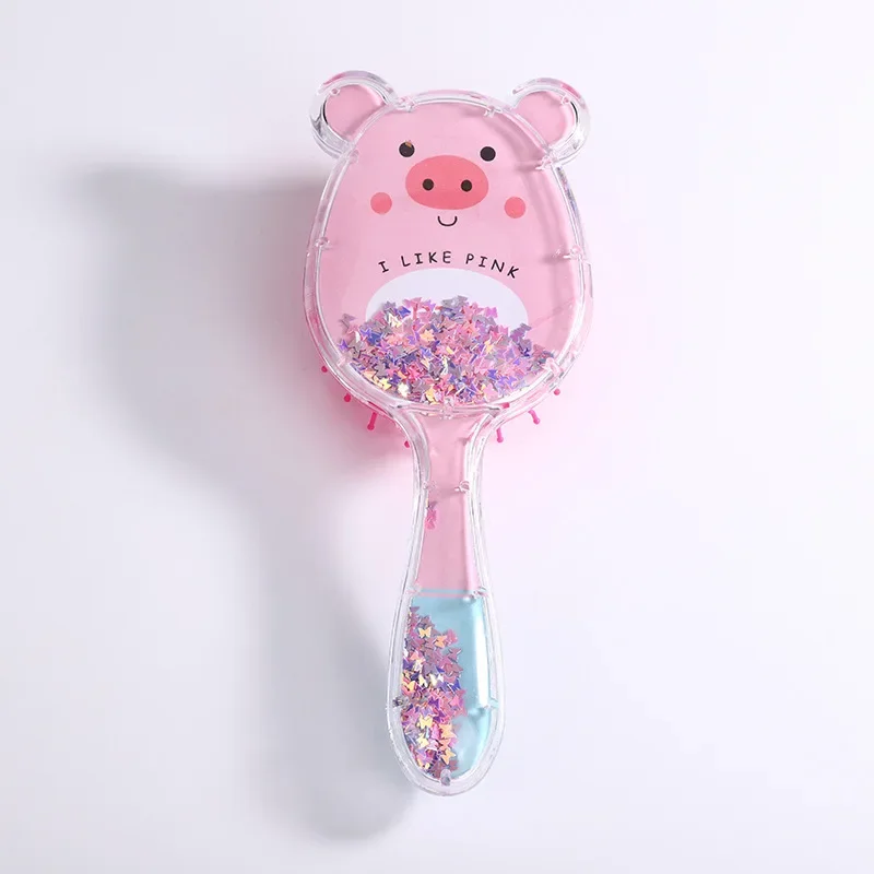 Cute Airbag Combs for Women Anti-Static Large Plate Fluffy Hairdressing Tools Bear Shaped Head Massager Women Hair Brushes Comb