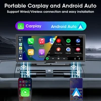 Develuck nouveau 11.26 pouces 4K DVR sans fil CarPlay et Android Auto Portable Dash Cam écran de voiture enregistreur vidéo 5G WIFI Navigation 5