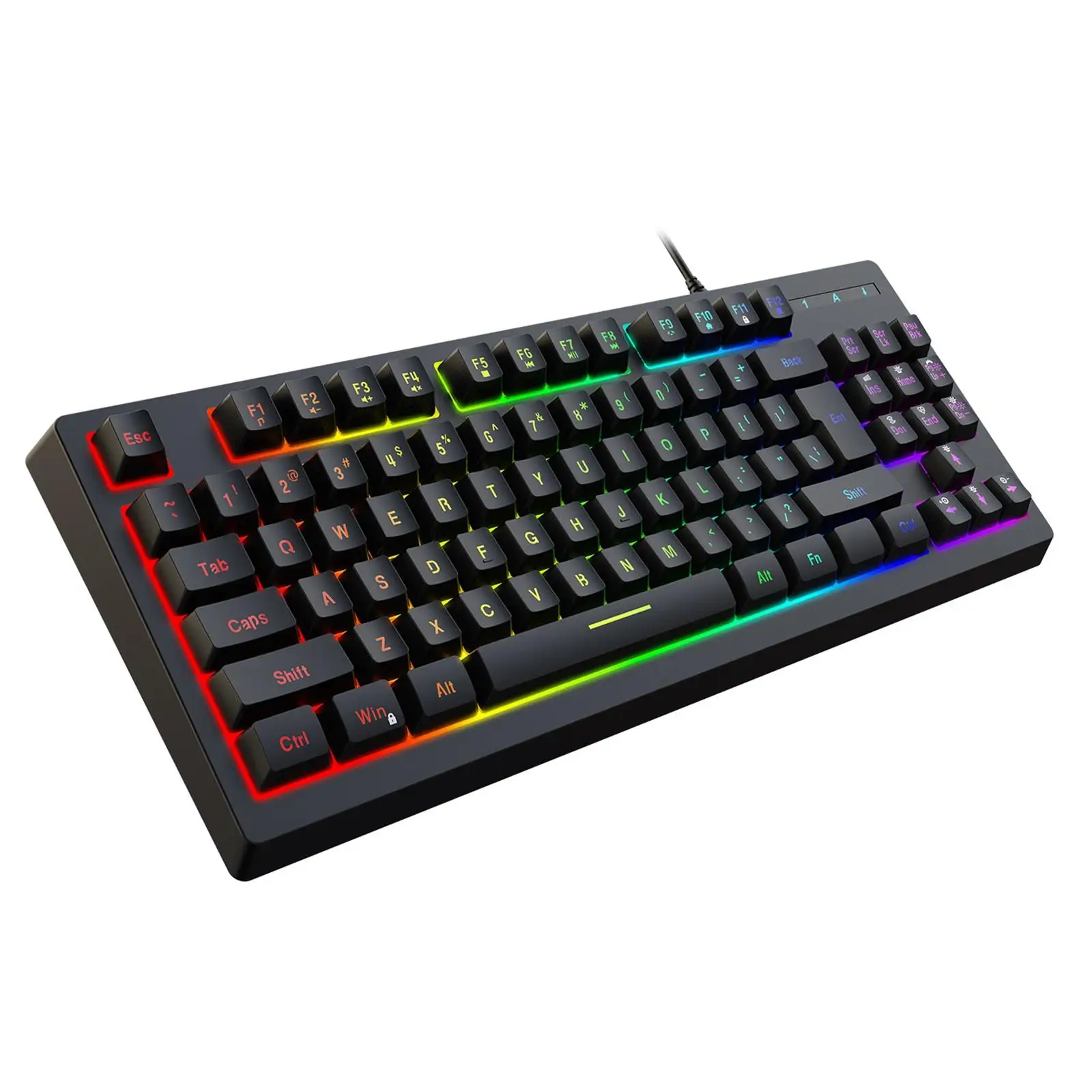 Teclado para juegos Teclado de 87 teclas para PC / computadora portátil  Gamerseven-color