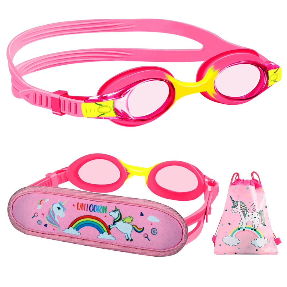 Kids Swimming Goggles Cute Unicorn With Fabric Strap No Tangle Pain-Free Anti Fog Pool Goggles No Leaks For Toddlers Girls Boys sunlu 2kg silk filament 3d pla material 1 75mm arrange neatly tangle free no bubble odorless ecology friendly