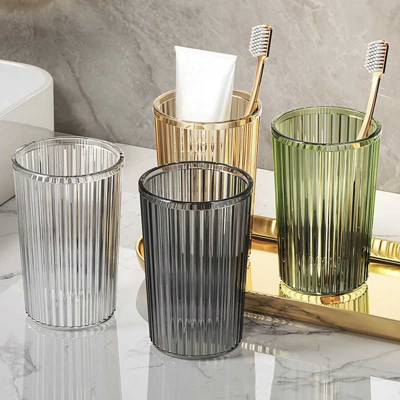 Acrylic Mouthwash Cup Toothbrush Bathroom Cup Light Luxury Style Bathroom Storage Accessories Toothbrush Holder 1PC