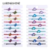 12pcs/lot Butterfly Dolphin Animal Pendant Bracelet for Women Kids Colorful Knot Adjustable Hand-woven Rope Anklet Jewelry Gift