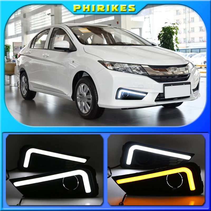 

For Honda City 2015 2016 No-error Daytime Running Light LED DRL Fog Lamp Driving Lamp Car Styling