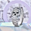 BENYAR 2024 New 40MM Multi Time Zone Three Eye Timing Luxury Men's Quartz Watch Stainless Steel Men's Quartz Watch Chronograph 3