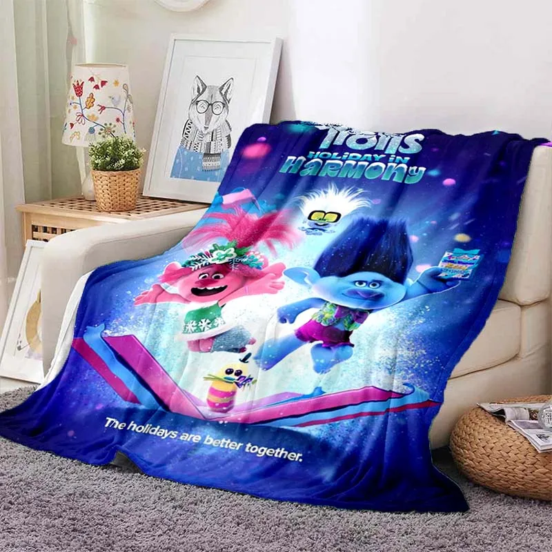 Walmart Trolls World Tour Throw Blanket Trolls Fun Cartoon Blanket