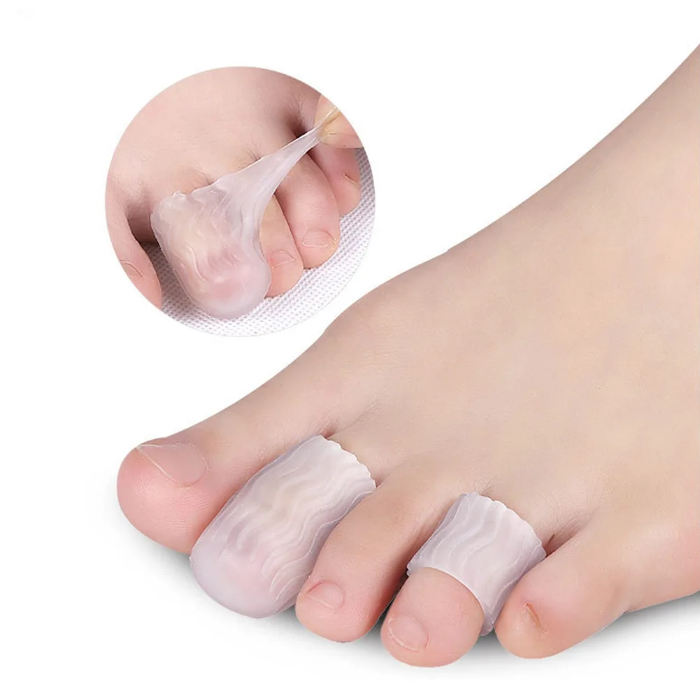 

1Pair Silicone Toe Protectors Sleeve Bunion Pads Cushion Big Toe Guards Silicone Toe Covers For Protection Of Ingrown Toenails