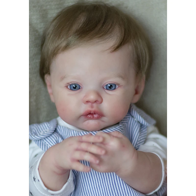 

45cm Reborn Doll Meadow Soft Body Handmade 3D Skin with Visbile Veins Collectible Art Doll Christmas Gift