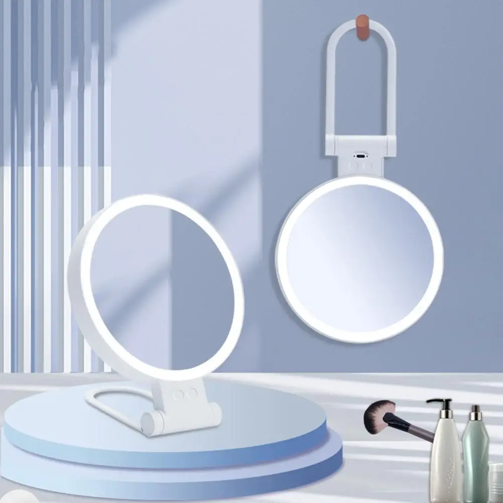 Lighted Makeup Mirror 5/10/20/30X Magnifying Double-sided Cosmetic Mirror USB Rechargeable Adjustable Brightness Vanity