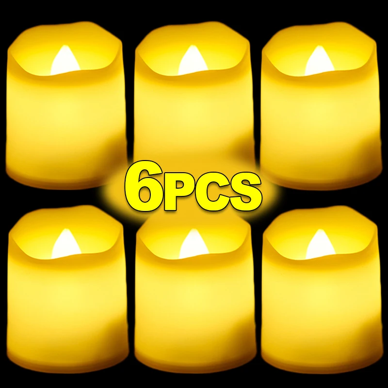 LEDElectronicCandleLightsCreativeWaveFlamelessTeaLightButton