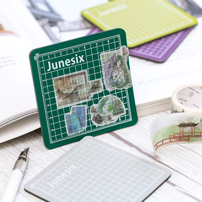 Cutting Mat Colorful Mini Model Cutting Mat Engraving Pad Art Supplies 1PC 8*8cm for School Tools