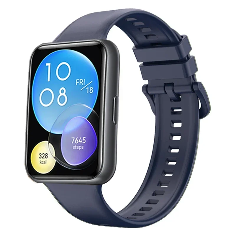 Silicone Bracelet Strap with Metal Buckle - Sporty Replacement Wristband Accessories