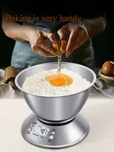  High Precision Household Stainless Steel Kitchen Scale Home 5kg/0.1g With Bowl Baking Weighing Electronic Food LCD Digital Scale 