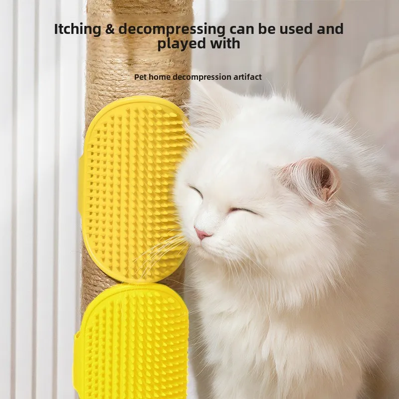 Cat Rubber Brush Cat Itching Device Cat Massage Grooming Brush Pet Soothing Tool Cat Scratch Itches Toy Pet Grooming Beauty Glov 5
