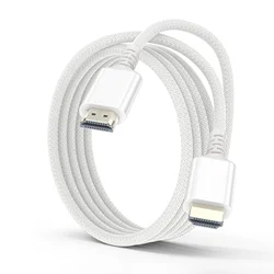 8K High - Speed HDMI Cable - White, Supports 240Hz for Monitors, TVs, and Projectors (1m)