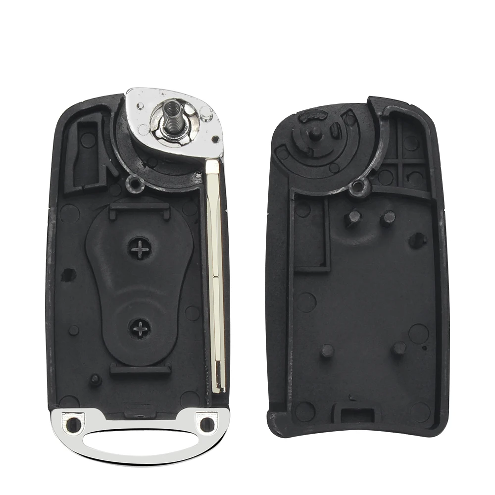 Car Key Shell Dandkey For SsangYong Actyon Kyron Rexton SUV 2 Buttons Modified Flip Folding Remote Blank Uncut Blade