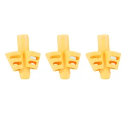 Set of 3 Soft Gel Pen Grips for Children - Writing Training and Correction Tool (3 PCS In bulk-orange)