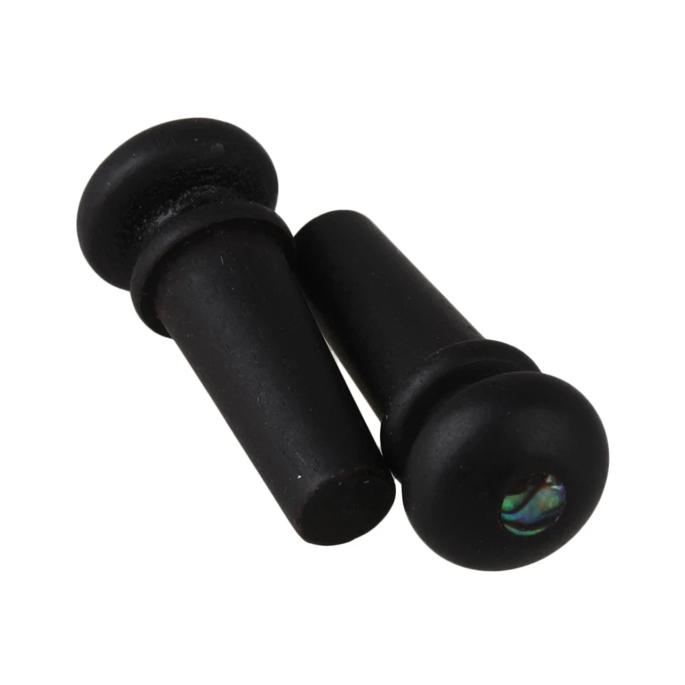 1 Set of 2 guitar EBONY End Pins Endpin With Paua Abalone Dot For Guitar