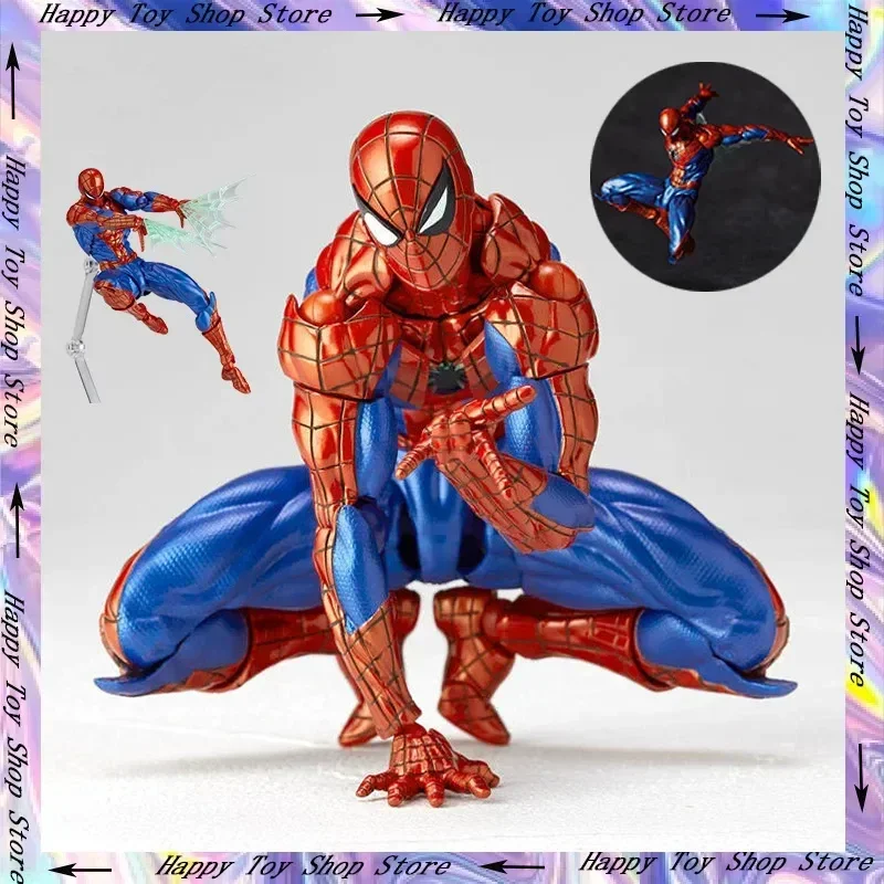 16Cm Kaiyodo Spider-Man 2.0 Revoltech Incredibile Yamaguchi Mk4 Peter Parker Anime Action Collection Figure Modello Giocattoli Regalo