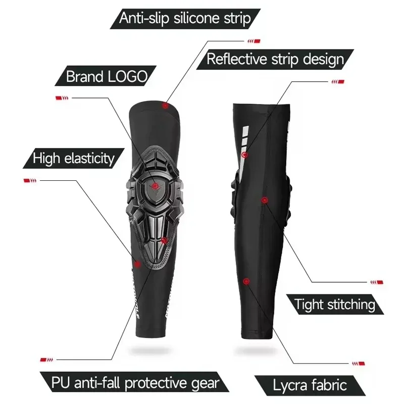 설치가 쉬운 모토울프 여름용 오토바이 팔꿈치 보호대 MTB 사이클링 보호 모토크로스 보호대 BMX ATV 오토바이 장비