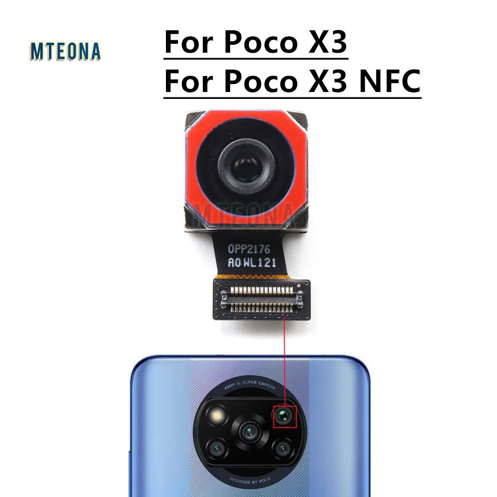 

Original Rear Back Camera For Xiaomi Mi Poco X3 NFC Main Backside View Big Camera Module Flex Replacement Repair Spare Parts