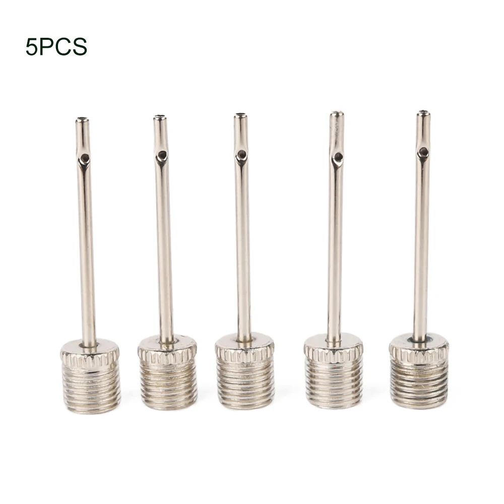 5Pcs Basketball Inflating Pump Needle Football Soccer Inflatable Air Valve Adaptors Nozzle Sport Ball Stainless Steel Pump Pin