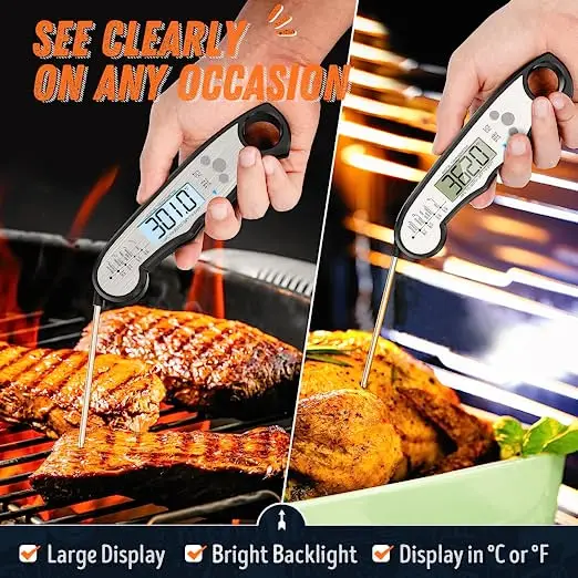 Magnetic Convenient Fast Precise Digital Food Thermometer Battery Operated  Grill Thermometer Calibration Kitchen Accessories - AliExpress