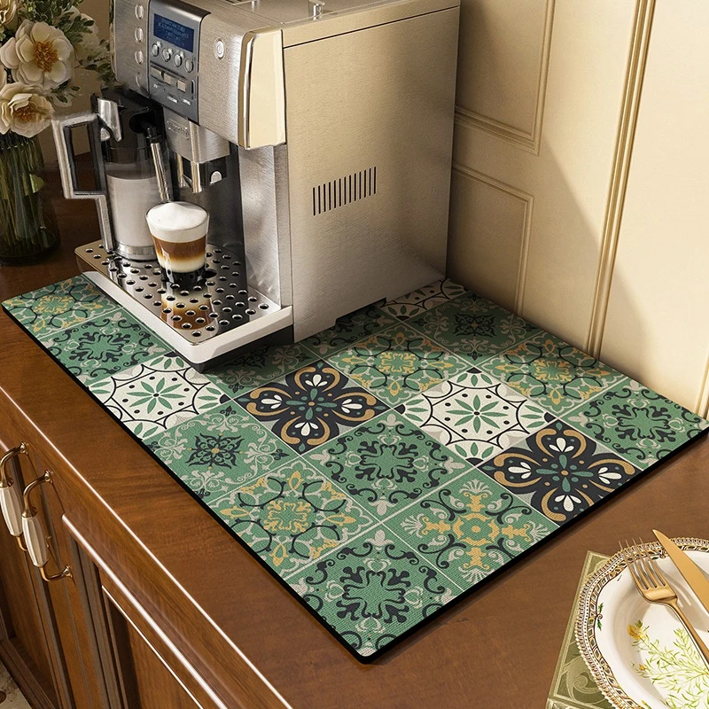 Kitchen Drying Mat Dish Drying Mats Absorbent Drain Pad For Kitchen Sink