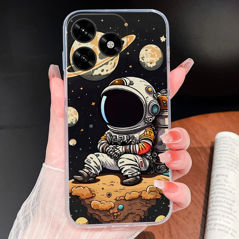 Lovely Animal Cartoon Soft Clear Silicone Phone Case - Lightweight and Durable Cover