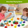 Matching Letters，13PCS Double-Sided Dinosaur Alphabet Match Game Preschool Educational Montessori Learning Toys for Toddlers 3
