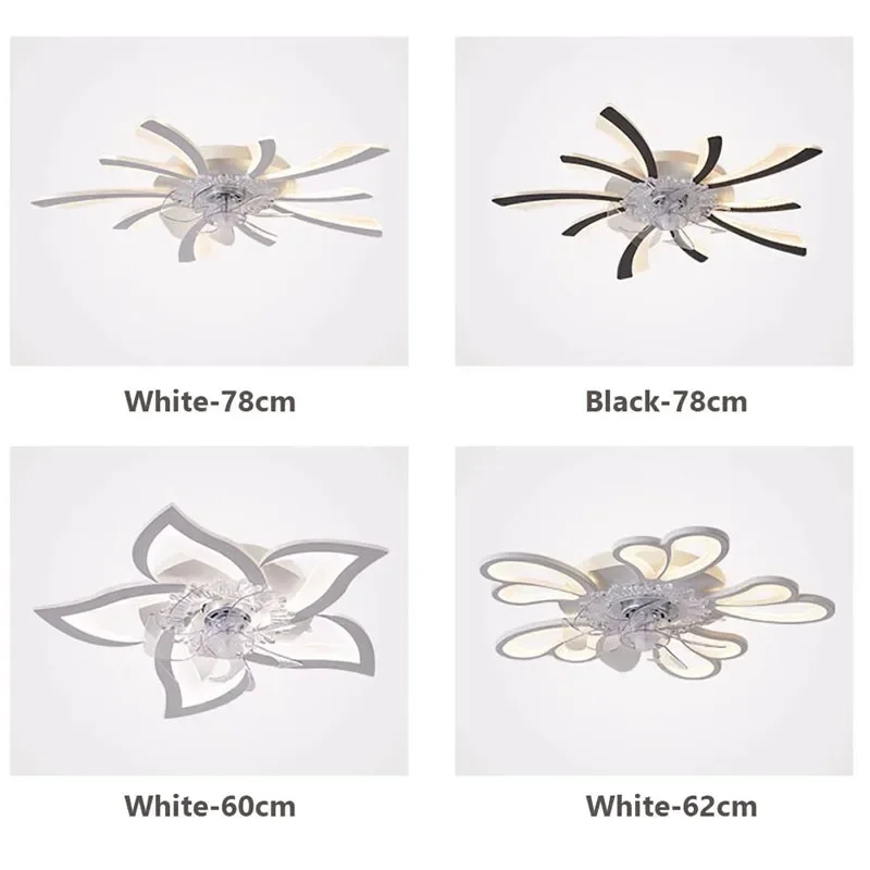 Modern LED Ceiling Fan Lamp Ceiling Fan With Remote Control Bedroom Dining Rooms Living Rooms Lights LED Electric Fans For Home