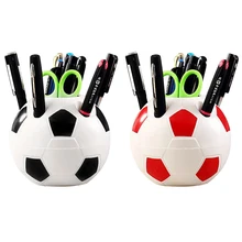 

Multifunctional Cute Football Shaped Pen Holder Durable Plastic Pencil Storage Rack Box Organizer Container Desktop Decor Gifts