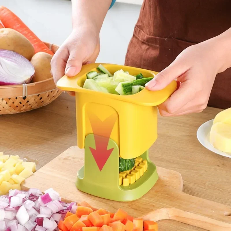 Description Picture 3 of itemMultifunctional Cucumber Potato Slicer Household Hand Pressure Onion Dicer Kitchen Tools Vegetable Chopper French Fries Cutter