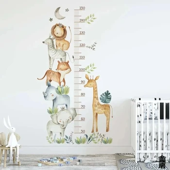Cartoon Animal Height Ruler Stickers 1