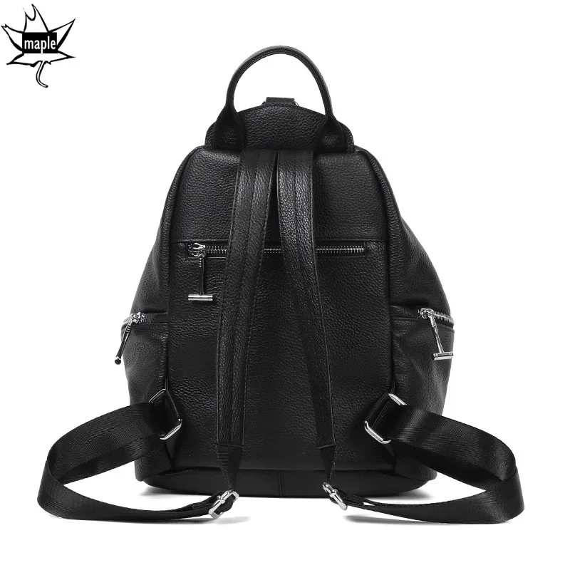 Anti-theft Women's Genuine Cow Leather Backpacks 2025 Green Pink Ladies Fashion Travel School Bags Female Daily Holiday Knapsack 5
