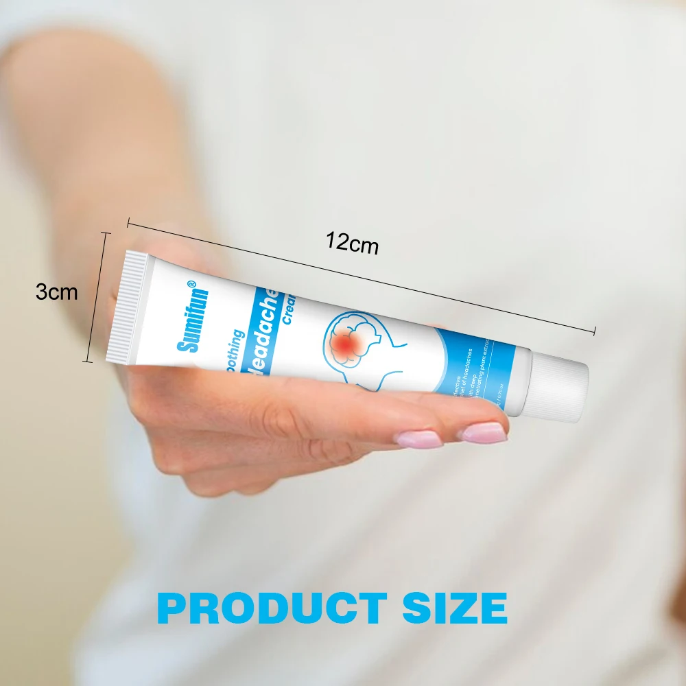 Sumifun Migraine Pain Relief Cream Brain Nerve Headache Plaster Dizziness Neuralgia Medical Cold Painkiller Ointment 1/3/5/10Pcs