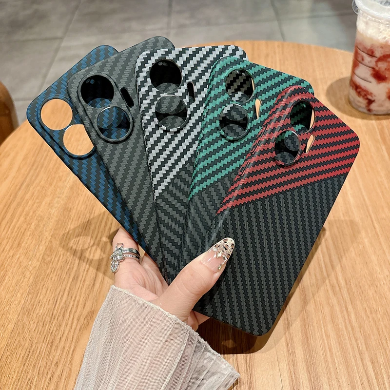 Ultra-Thin Carbon Fiber Stripe Matte Hard Case Cover