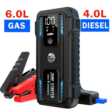 Alimentazione di avviamento per auto 22000mAh Caricatore portatile 2000A 12V Motore diesel Avviamento per auto a doppio avviamento Alimentazione mobile