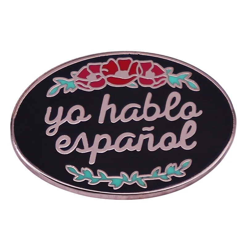 Yo Hablo Espanol Hard Enamel Pin I Speak Spanish Metal Badge Brooch for ...