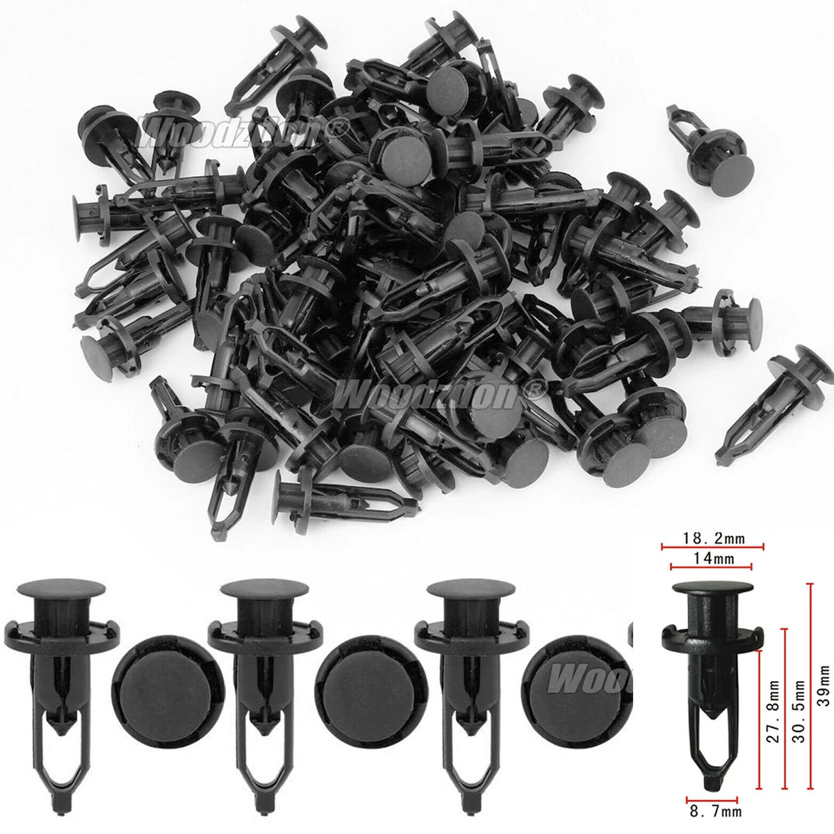 

20x / 100x Bumper Retainer Push Type Clip Fastener Ref# 52161-16010 52161-02020 for Toyota for Lexus