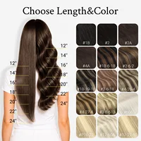 Fil dans les Extensions de cheveux cheveux humains ligne de poisson droite Extensions de cheveux de Fusion naturelle avec Clips Extensions de cheveux de trame pour les femmes 6