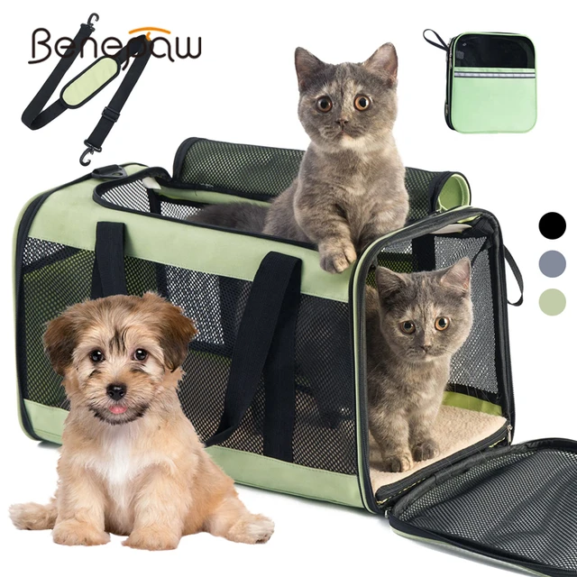 Cat Carriers For Large Cats 20 Lbs+, Soft Sided Pet Carrier Bag For Dogs,  Portable Large Dog Carrier- Collapsible Folding Pet Travel Carrier, Large