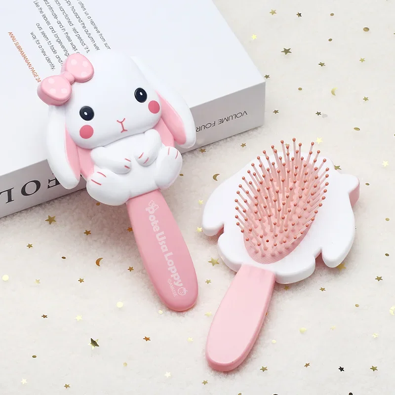 1pc Cute Cartoon Mermaid Comb for Kids Girls Kawaii Rabbit Air Cushion Massage Comb for Baby Girls Dress Up Makeups Toy Gifts