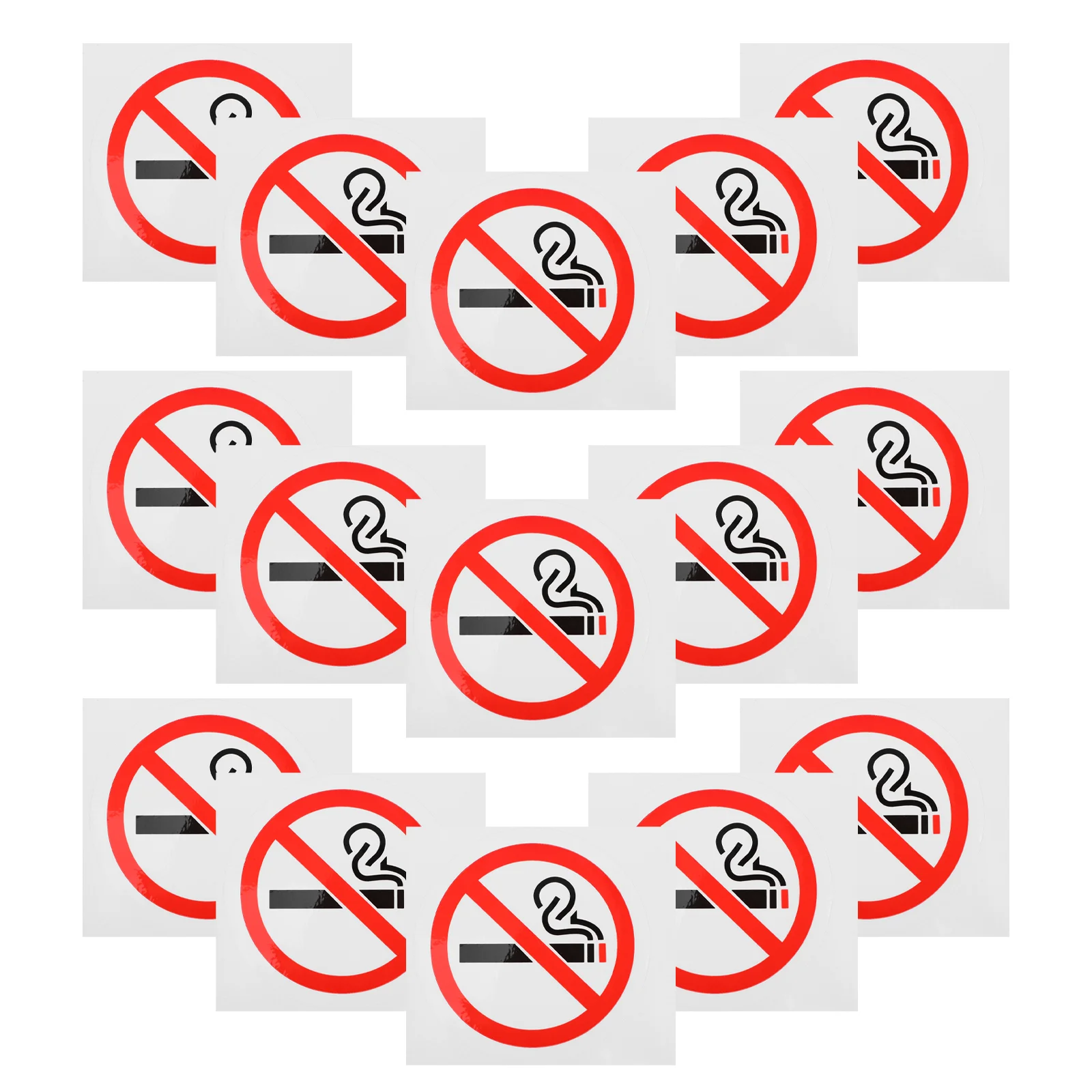 20 PCS Do Not Smoke Sticker Smoking Sign Stickers for Vehicles Reflective Post Office